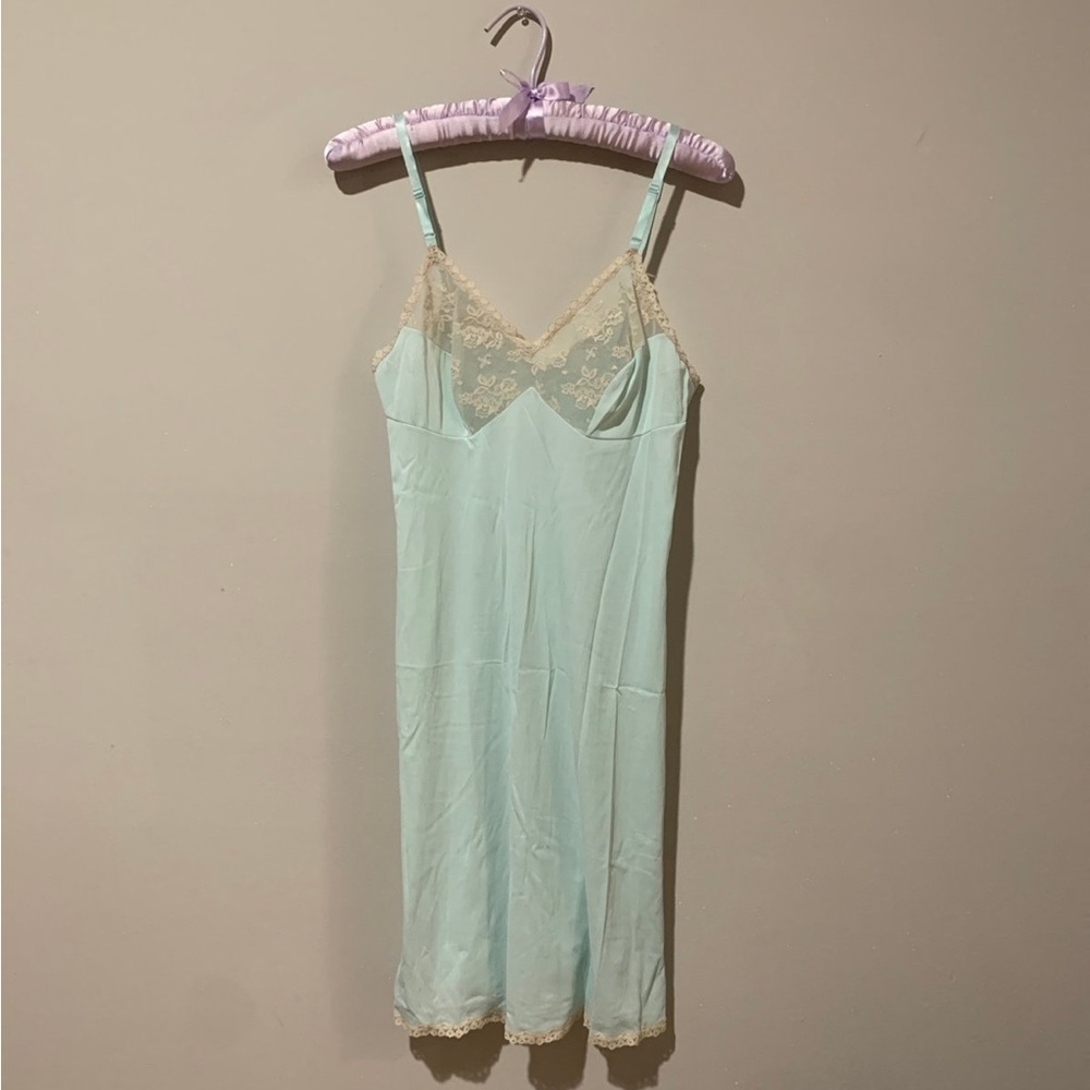 Vintage light blue slip dress